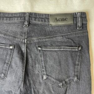 ACNE Studios Snake Smashes Jeans Black Denim Slim Fit Mens 29x32